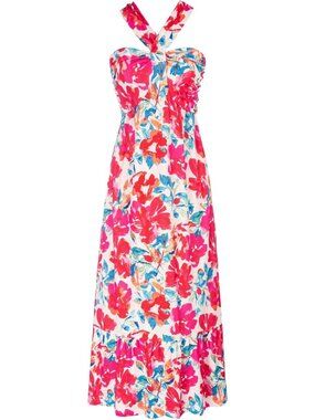 Women's Maxi Dress Multi Color Halter Neck Sleeveless A LINE Summer Soft Comfort